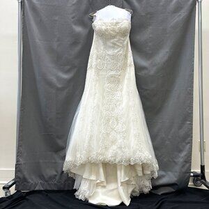 La Sposa Swiss Dot Tulle A-Line Wedding Gown